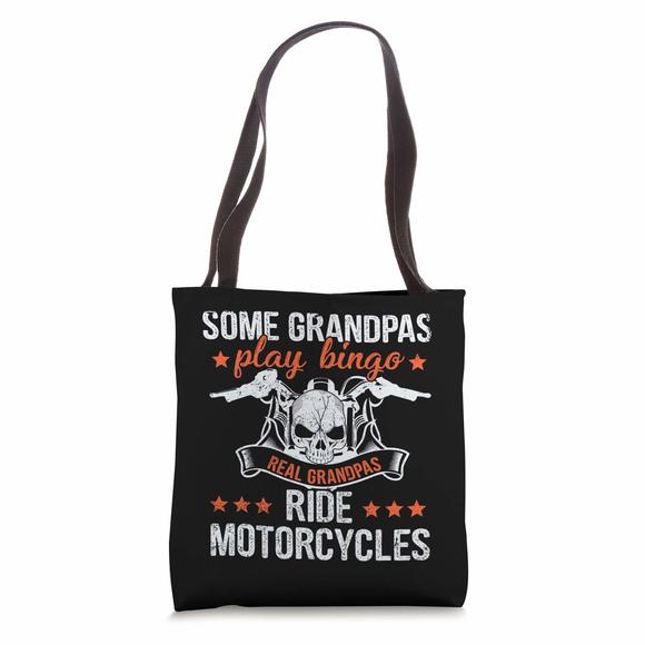 Some Grandpas Play Bingo Cute Bike Riders Desns Tote Bag :O - Picture 1 of 4